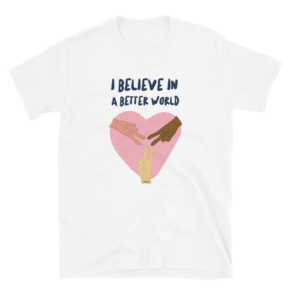 Camiseta de manga corta unisex Better world